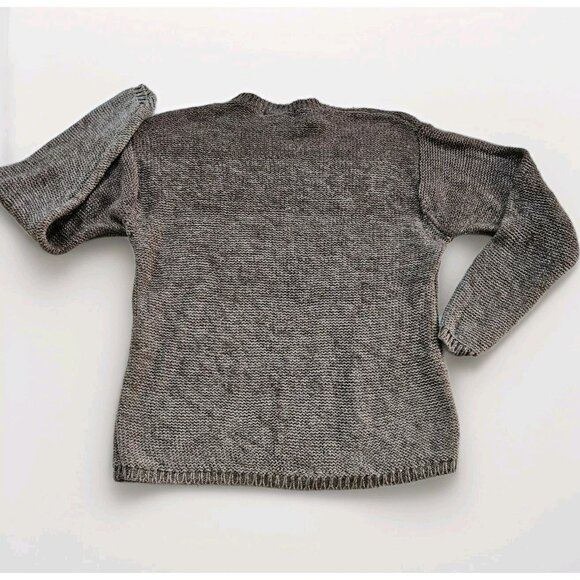 Banana Republic Linen Sweater Mens M Brown Ombre LS Crewneck Sustainable Neutral - Picture 12 of 14